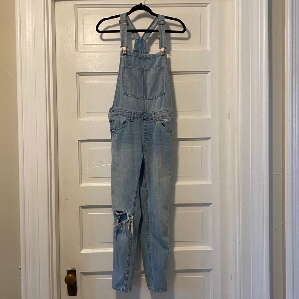 Destroyed Denim Overalls